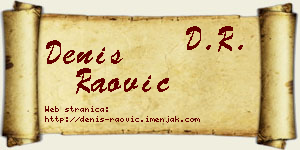 Denis Raović vizit kartica